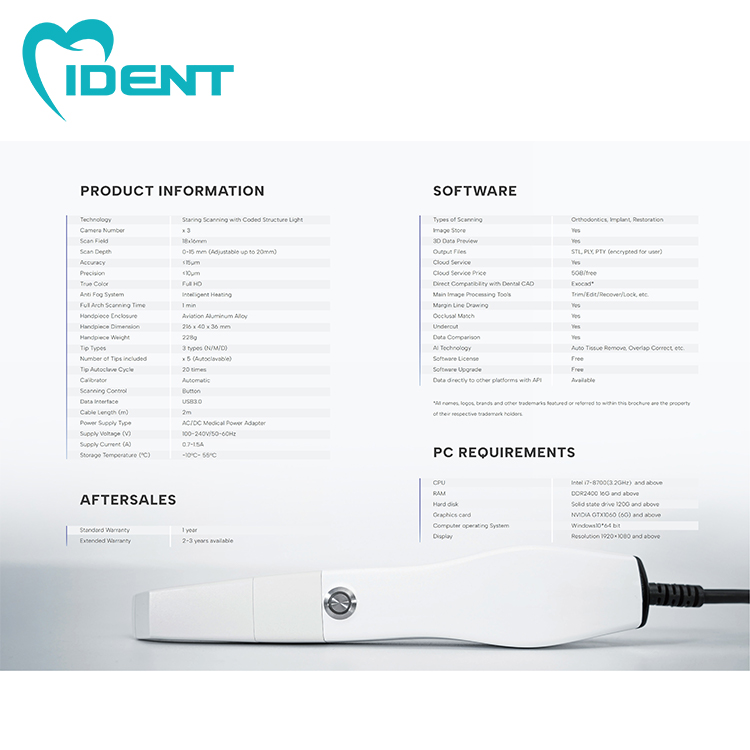 Panda 2 Intra Oral 3D Scanner Fast Speed Digital Intraoral Dental Scanner /3D Dental Oral Camera 10006 25