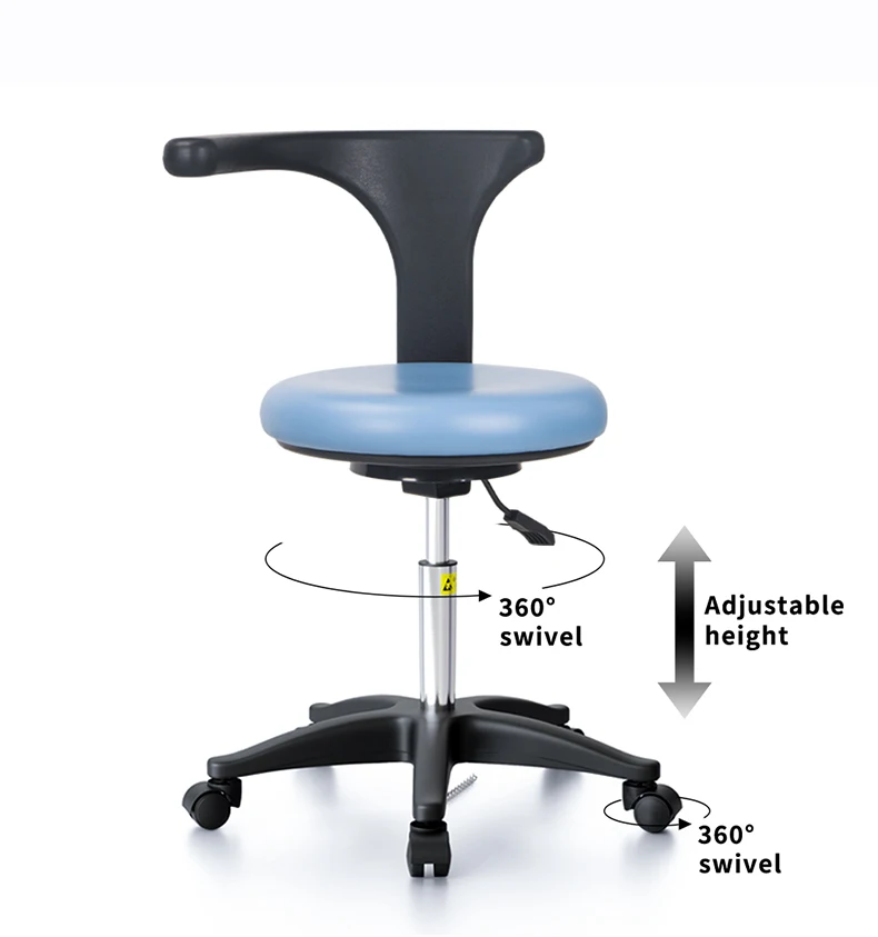 Dental chair Factory direct commercial chair for Laboratory workshop school office For Clinic leather rotate lift chairs 360°