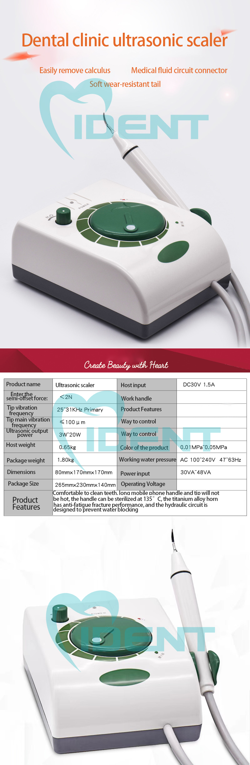 Dental Cleaner Ultrasonic Cleaner Ultrasonic Dental Cleaner Professional Dental Sealed Mobile Phone 4 3
