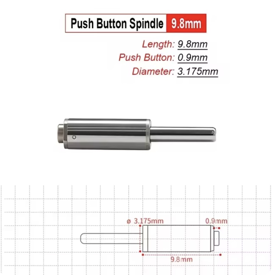 Dental Air Turbine SpindleNSK KAVO WH Sirona High-speed Handpiece Push Button Axis Wrench Cartridge Rotor Shaft 49811728651551 .pic