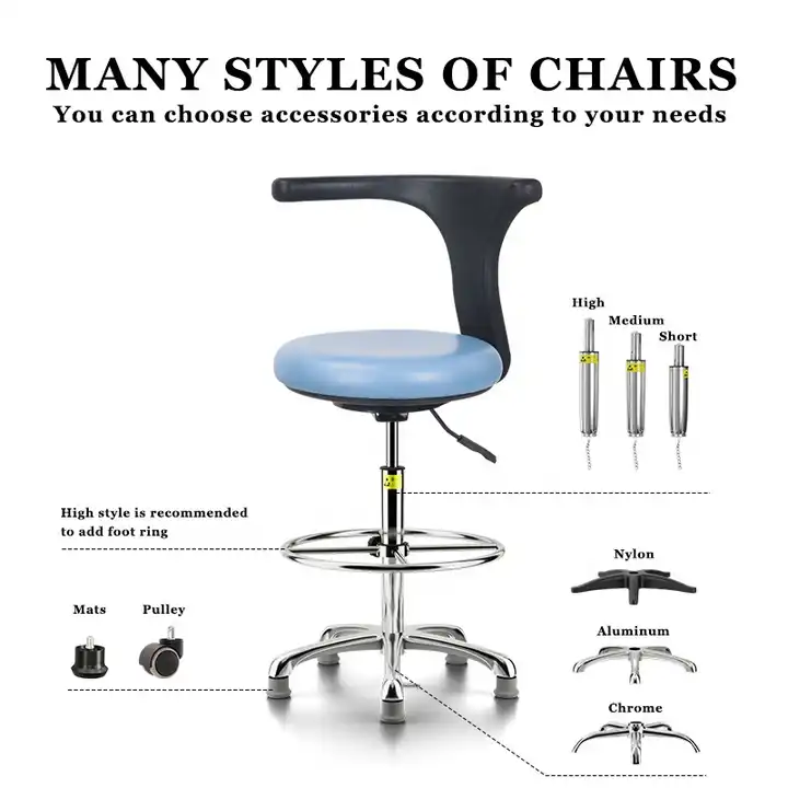 Dental chair Factory direct commercial chair for Laboratory workshop school office For Clinic leather rotate lift chairs MANY STYLES OF CHAIRS