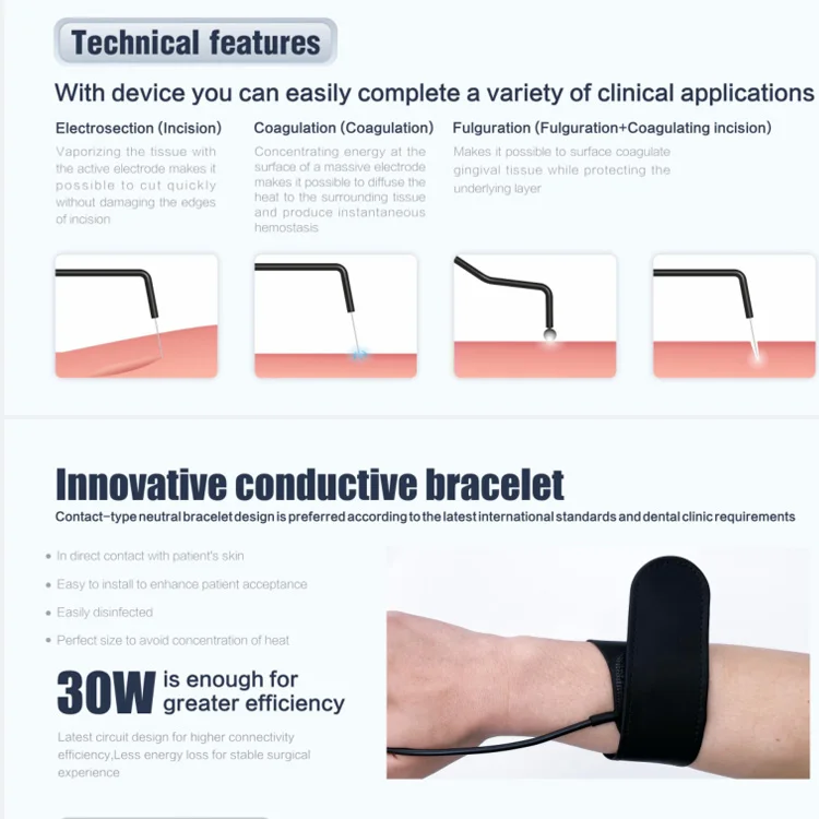 Dentals Electrosurgerys Unit with Free 7 Electrodes Tips for Orals Surgerys And Dentals Implants Used Sf5aa78d62b7140599fa605d15651a0473