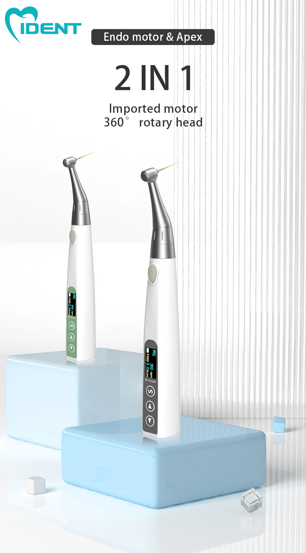 2 In 1 Dental Wireless Endo Motor Built In Apex Locator Root Canal Treatment Reciprocating EP-Smart Dental Endodontics C1