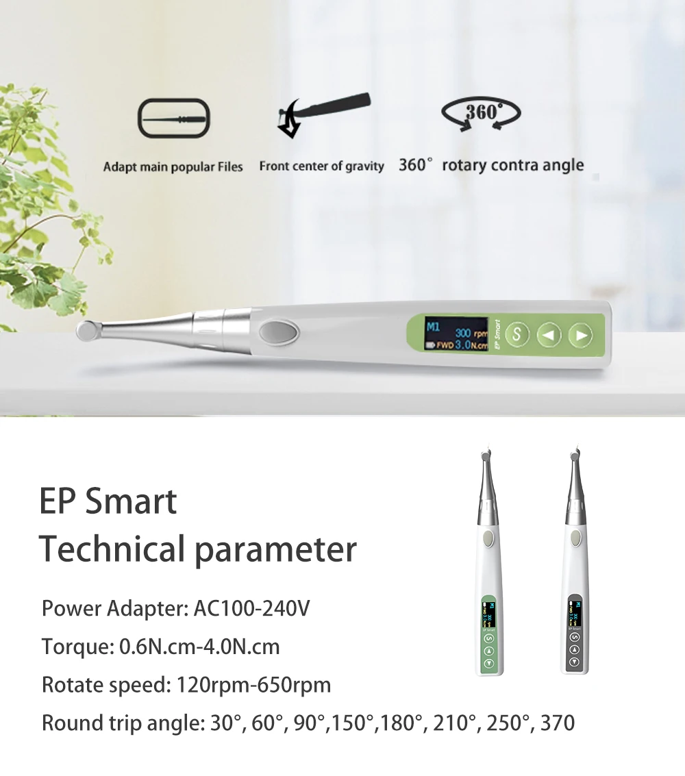 2 In 1 Dental Wireless Endo Motor Built In Apex Locator Root Canal Treatment Reciprocating EP-Smart Dental Endodontics C2