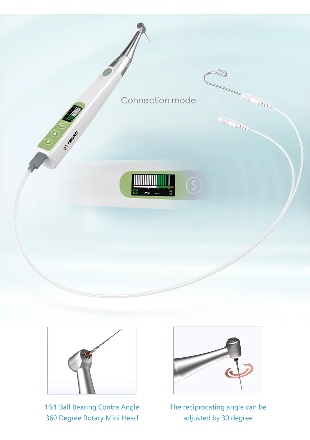 2 In 1 Dental Wireless Endo Motor Built In Apex Locator Root Canal Treatment Reciprocating EP-Smart Dental Endodontics C3