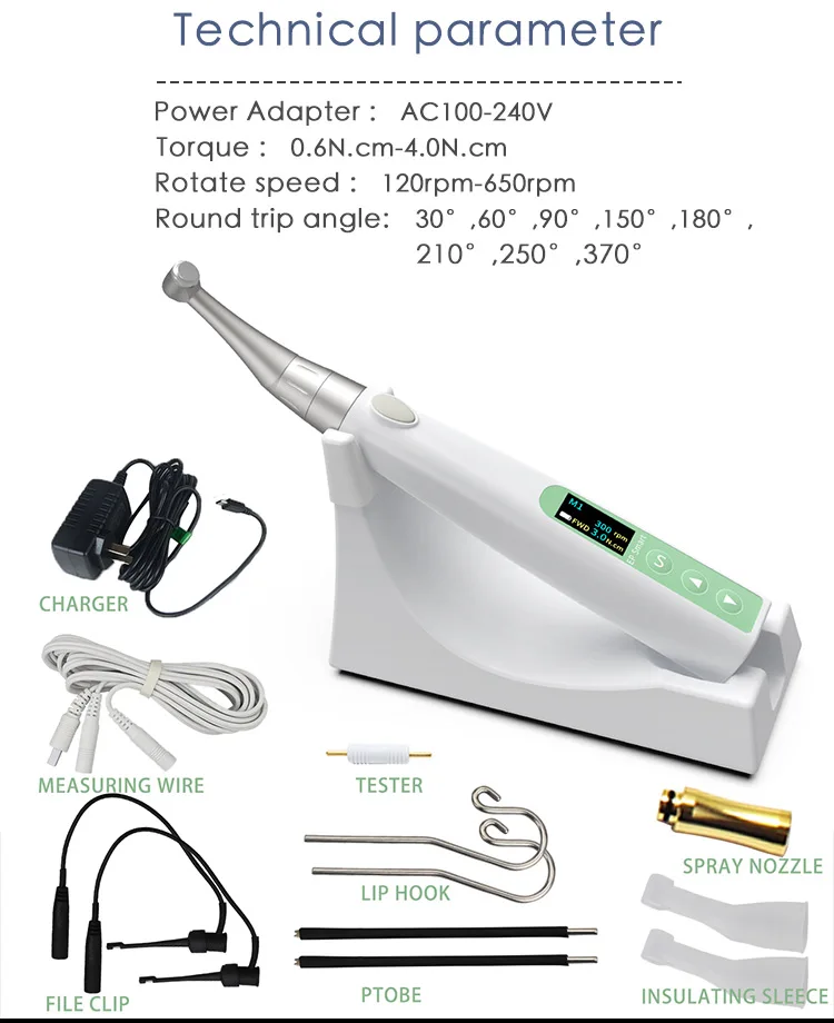2 In 1 Dental Wireless Endo Motor Built In Apex Locator Root Canal Treatment Reciprocating EP-Smart Dental Endodontics C7