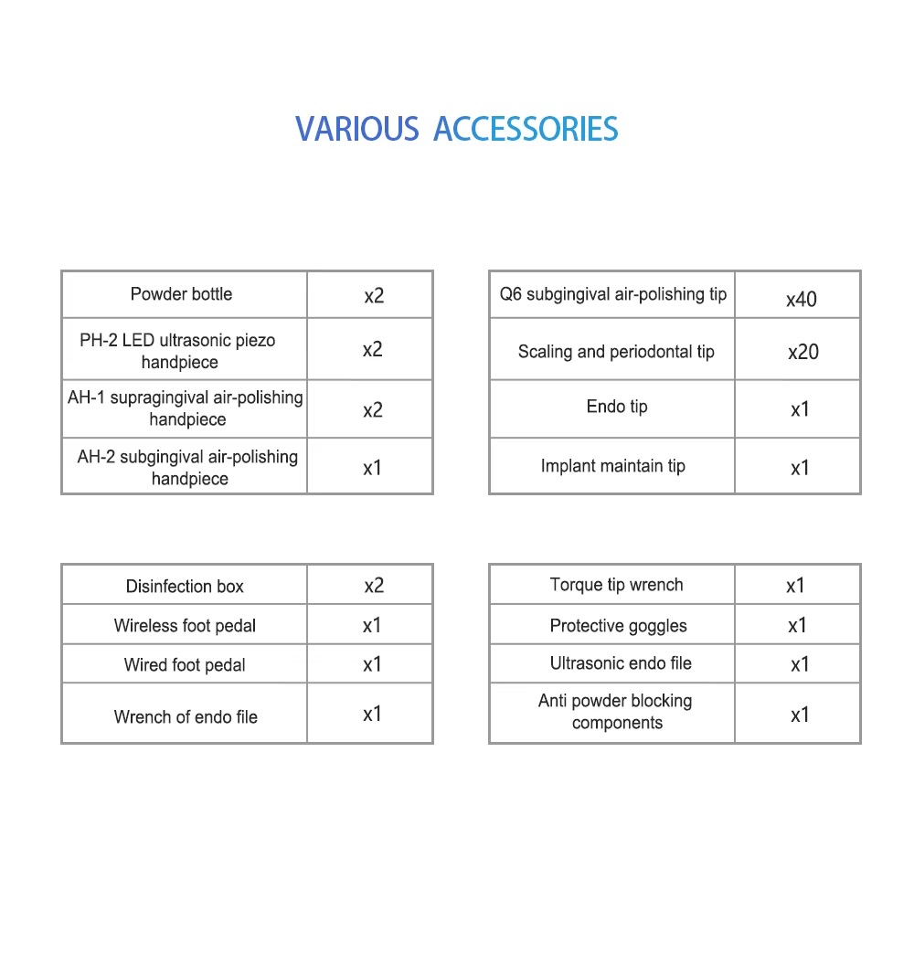 Dental Equipment Ultrasonic Piezo Scaler & Air Polisher Two in One Periodontal Therapy System for Cleaning Whitening WeChatef9128b8d74cc42676836a34a053a369