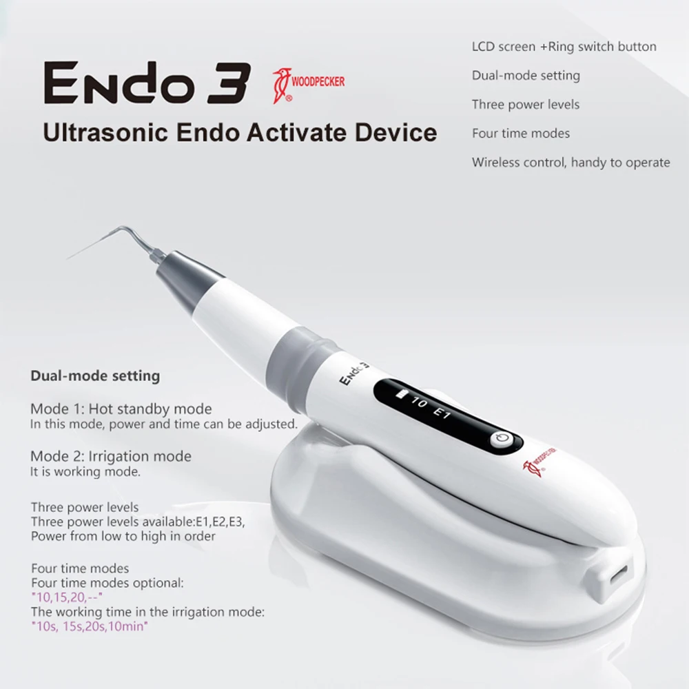 kf-S71b63f1934eb4d5b87992f1fe4c00eeeJ Woodpecker Ultrasonic Endo Activate Device Endo 3 Dental Wireless Endo Ultra Activator For Root Canal Treatment - Image 2