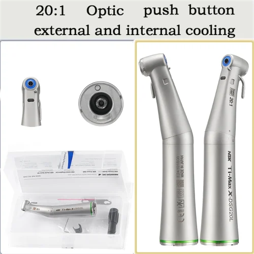 Ti-Max X-DSG20L Optic Fiber 20:1 Contra Angle Detachable Dental Surgery Implant Handpiece Dental External&Internal Cooling