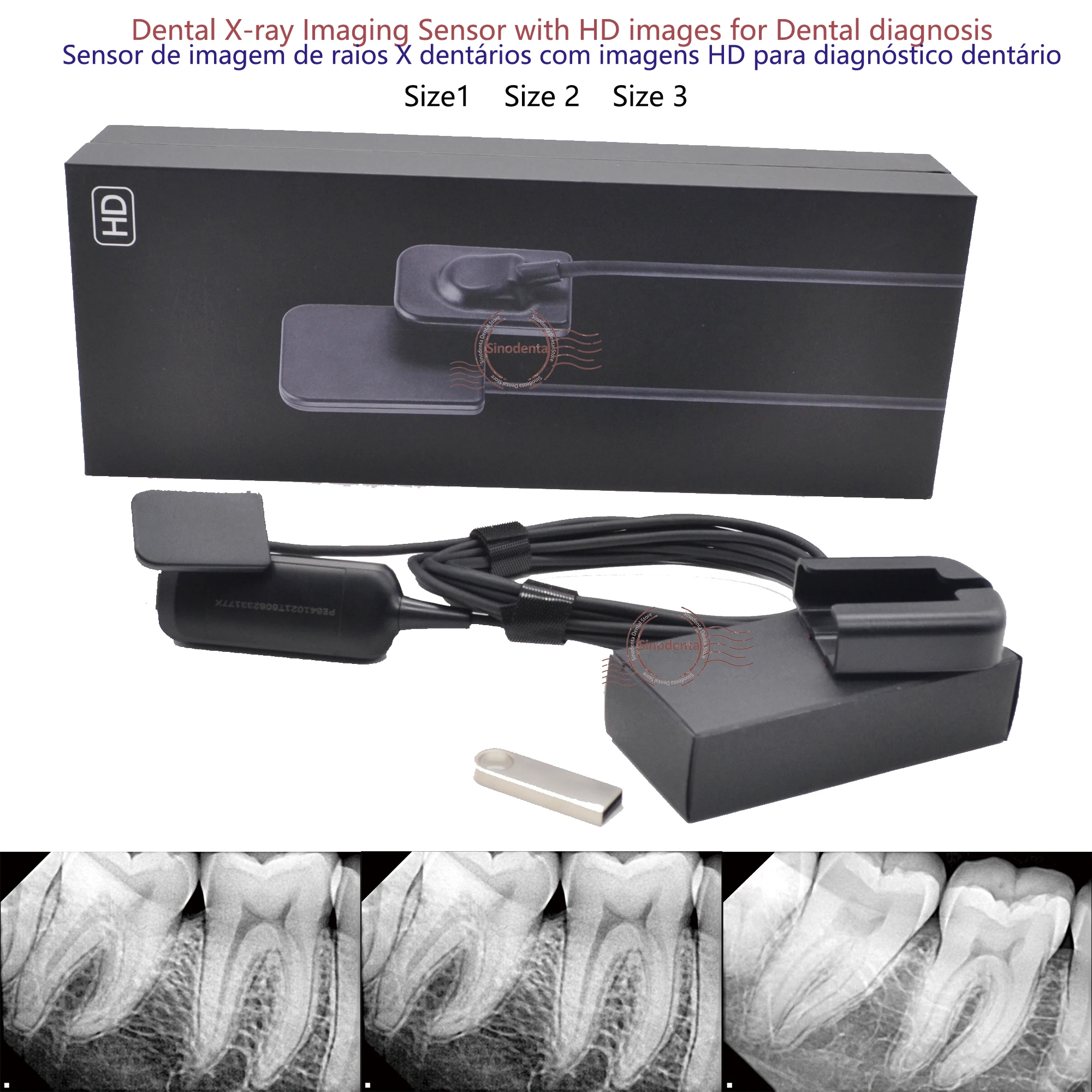 kf-S0150ef2446cf47baac646b6215d60386s 2024 Hot Sale RVG Dental Sensor with Holder Faster/Recycle/Durable USB Dental X Ray Sensor IntraOral Camera Digital RVG Sensor - Image 3